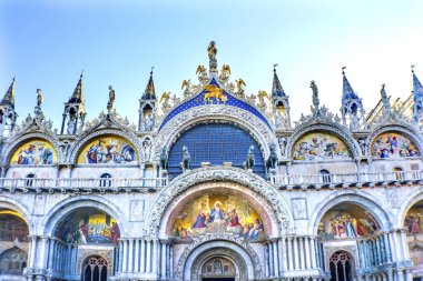 İsa'nın diriliş mozaik antik atları Saint Mark's kilise Ve