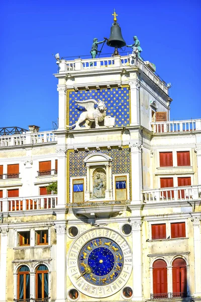 Clock Tower Zodiac Signs Saint Mark 's Church Venice Italy — стоковое фото