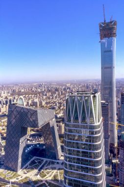 Dünya Ticaret Merkezi Z15 Towers gökdelenler Guomao District Beijing Çin