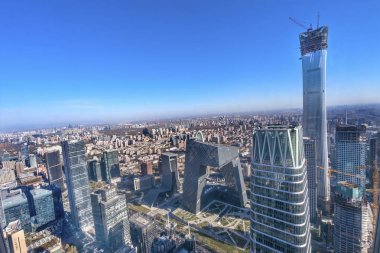 Dünya Ticaret Merkezi Z15 Towers gökdelenler Guomao District Beijing Çin