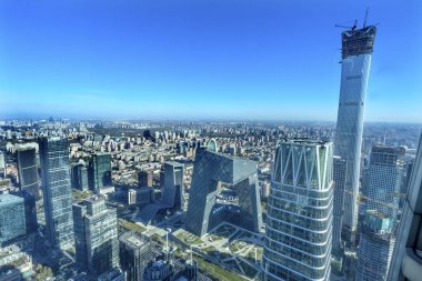 Dünya Ticaret Merkezi Z15 Towers gökdelenler Guomao District Beijing Çin