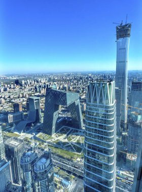 Dünya Ticaret Merkezi Z15 Towers gökdelenler Guamao District Beijing Çin