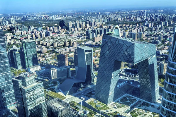 中国北京 Cctv ビル世界貿易センター タワー国貿地区 — ストック写真