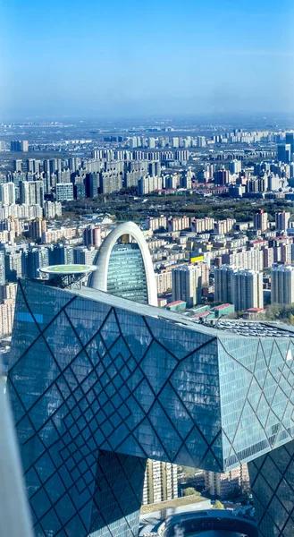CCTV budynku World Trade Center wieże Guamao dzielnicy Beijing — Zdjęcie stockowe