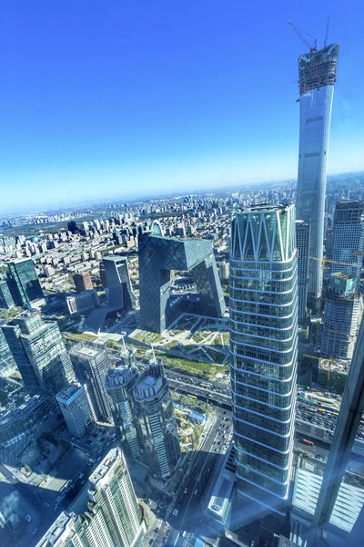 Dünya Ticaret Merkezi Z15 Towers gökdelenler Guamao District Beijing Çin — Stok fotoğraf
