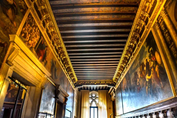 Korridoren målningar Palazzo Ducale Doges Palace Venedig Italien — Stockfoto