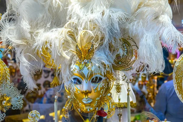 Beyaz Venedik Maske Venedik İtalya — Stok fotoğraf