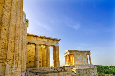Tapınak Athena Nike Propylaea eski giriş kalıntıları Acropolis Atina Yunanistan