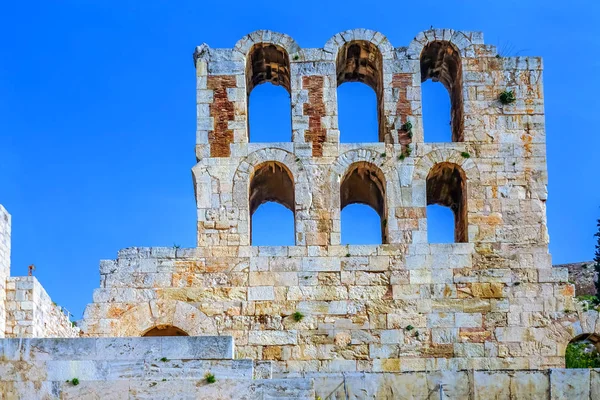 Odeon Herodes Attiacus Acropolis Atenas Grecia — Foto de Stock