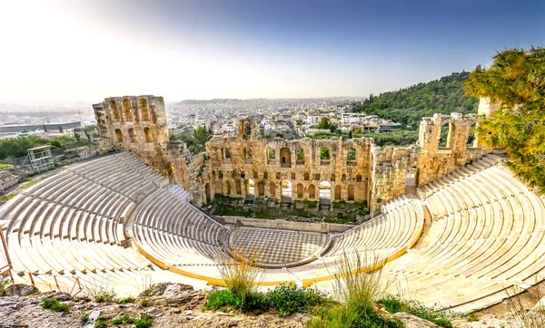 Odeon Herodes Attiacus Acropolis Atenas Grecia — Foto de Stock