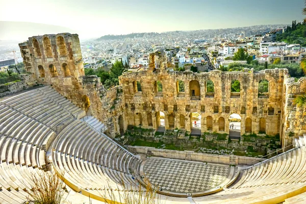 Odeon Herodes Attiacus Acropolis Atenas Grecia — Foto de Stock