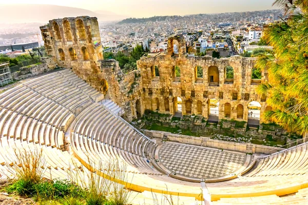 Odeon Herodes Attiacus Acropolis Atenas Grecia — Foto de Stock