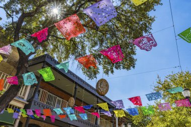 Meksika Pazar Meydanı Kağıt Dekorasyonları San Antonio Teksas