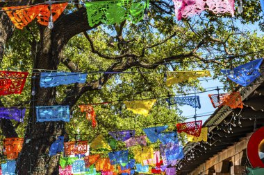Meksika Pazar Meydanı Kağıt Dekorasyonları San Antonio Teksas