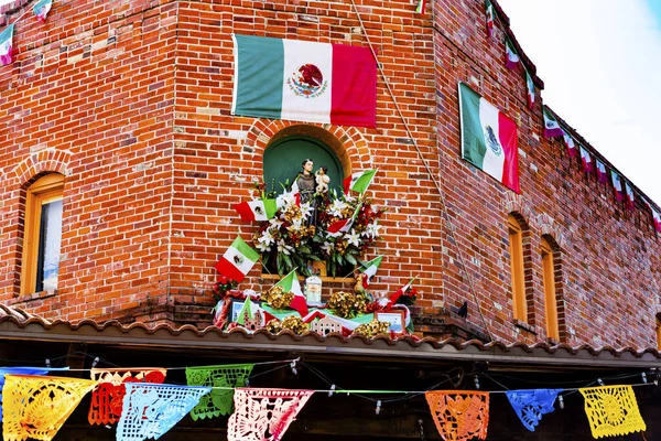 Mexican Market Square Symbol Paper Decorations San Antonio Texas — Stock Photo, Image