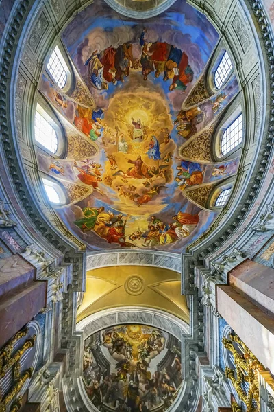 Frescos de techo Basílica Iglesia de San Giacomo Augusta Roma Italia — Foto de Stock