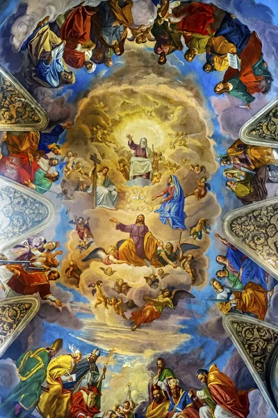 God Jezus Fresco Basiliek San Giacomo Augusta Kerk Rome Italië — Stockfoto