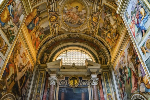 Chapel Arch Frescoes Basilica Santa Maria Traspontina  Church Rome Italy — Stock Photo, Image