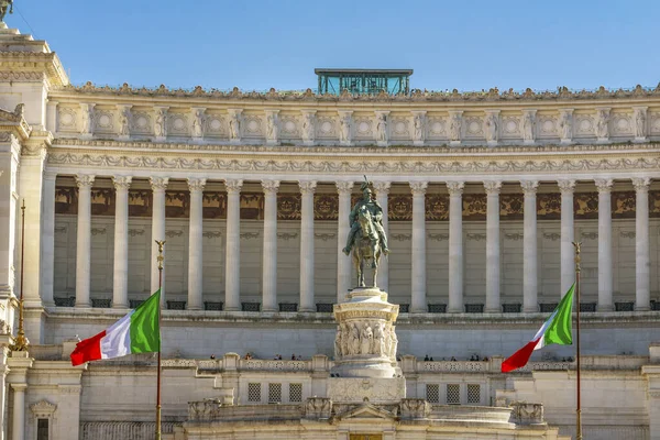 Sun Rays Victor Emanuele II Monument Rome Italy — Stock Photo, Image