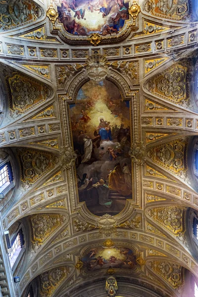 Ceiing Fresco Basilica Santa Maria Traspontina Church Rome — стоковое фото