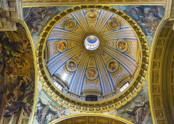 Ceiing Dome Basilica Santa Maria Traspontina Church Rzym Włochy — Zdjęcie stockowe