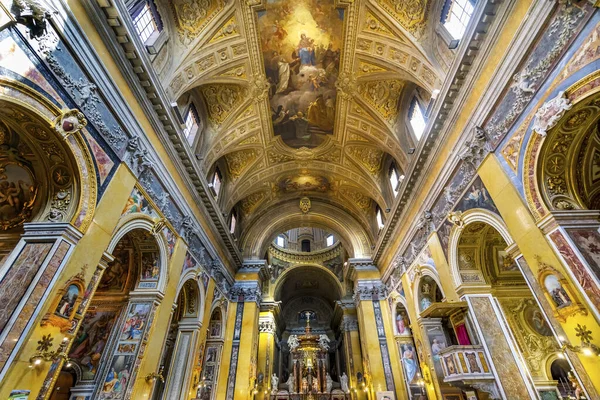 Altar Frescos Arcos Basílica Iglesia de Santa Maria Traspontina Roma Italia — Foto de Stock