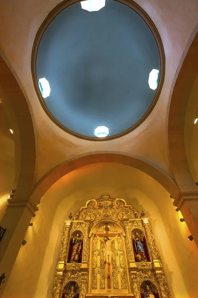 Basilica Altar Blue Dome San Fernando Cathedral San Antonio Texas — Stock Photo, Image