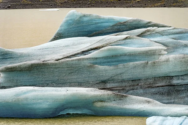 Blue Svinafellsjokull冰川湖冰岛 — 图库照片