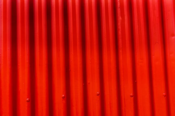 Röd orange korrugerad bly metall Abstrakt bakgrund Reykjavik I — Stockfoto