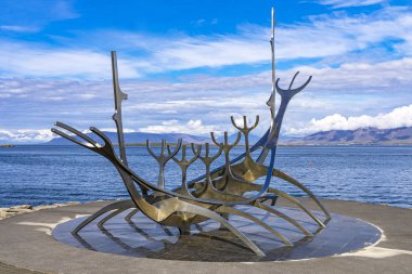 Güneş Voyager Viking gemisi Reykjavik İzlanda Heykeli