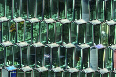 Modern Cam Paneller Soyut Arkaplan Konser Salonu Reykjavik İzlanda