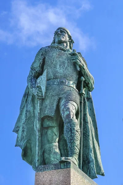 Statua di Leif Eriksson Reykjavik Islanda — Foto Stock