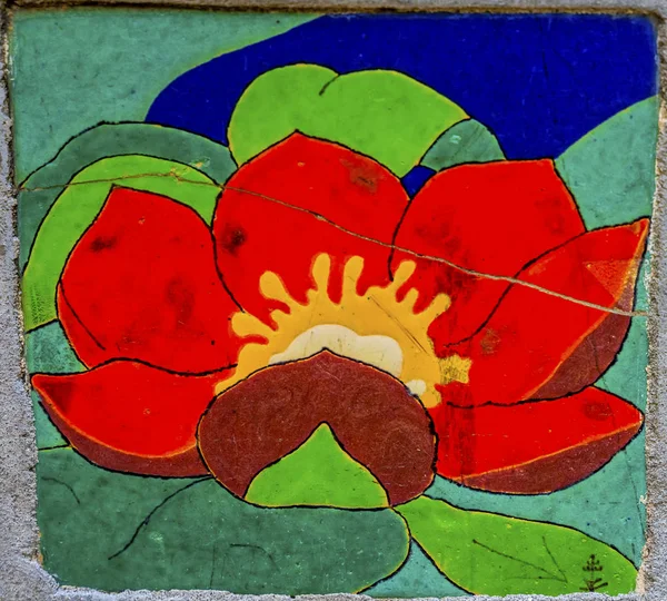 เซรามิค ดอกไม้ แม่น้ํา เดิน San Antonio Texas — ภาพถ่ายสต็อก