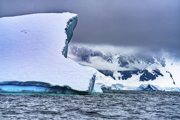 Floating Blue Green Iceberg Closeup Água Antártica — Fotografia de Stock