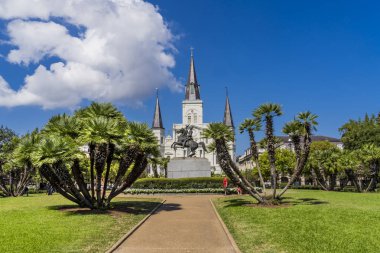 Andrew Jackson Meydanı Saint Louis Katedrali New Orleans Louisiana