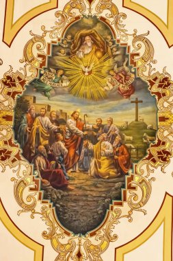 İsa Peter Fresco Kral Saint Louis Katedrali New Orleans Louisana