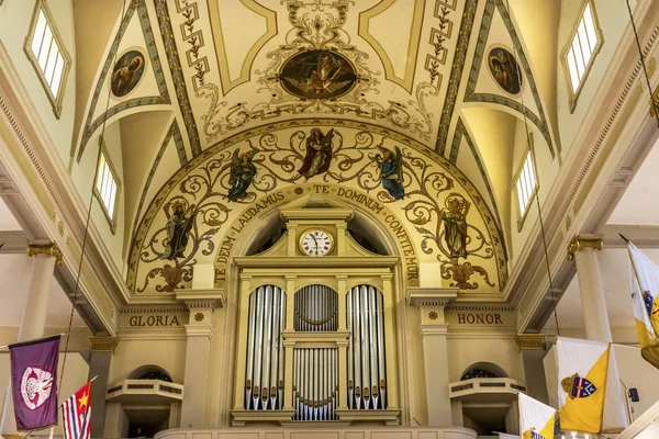 Orgel Basilika Saint Louis Cathedral New Orleans Louisiana — Stockfoto