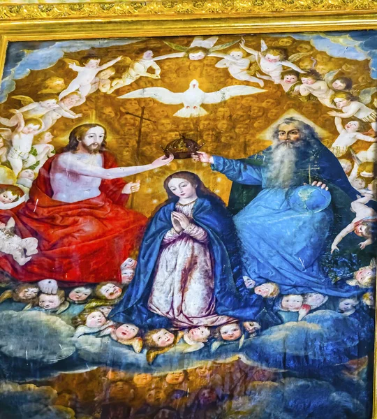 Puebla Μεξικό Ιανουάριος 2019 Πολύχρωμη Στέψη Της Μαρίας Ιησού Χριστού — Φωτογραφία Αρχείου