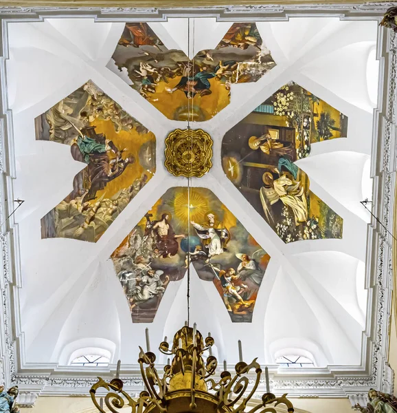 Puebla Μεξικό Ιανουαρίου 2019 Βασιλική Dome Frescoes Compania Church Puebla — Φωτογραφία Αρχείου
