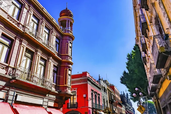 Grandi Shopping Street Governo Edifici Hotel Zocalo Puebla Messico — Foto Stock