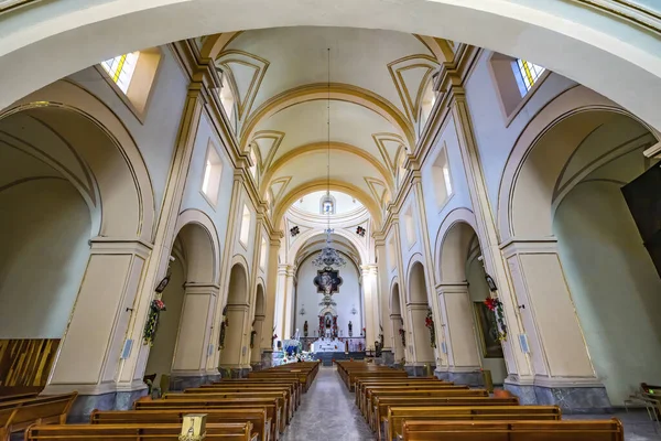 Puebla México Janeiro 2019 Basílica Altar Pews Seats Templo San — Fotografia de Stock