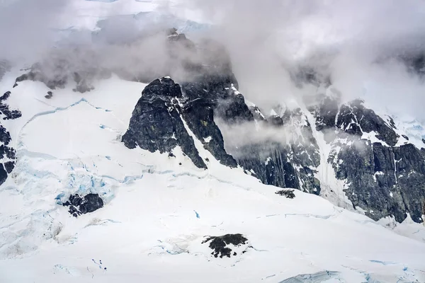 Montañas Nieve Glaciares Azules Bahía Dorian Península Antártica Antártida Glaciar — Foto de Stock