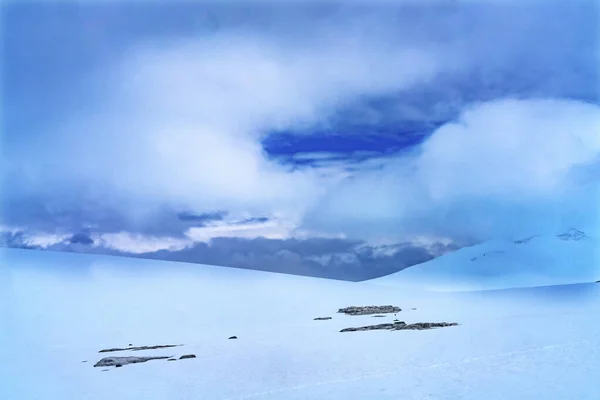 Sněhové Hory Modré Ledovce Damoy Point Antarktický Poloostrov Antarktida Ledovcově — Stock fotografie