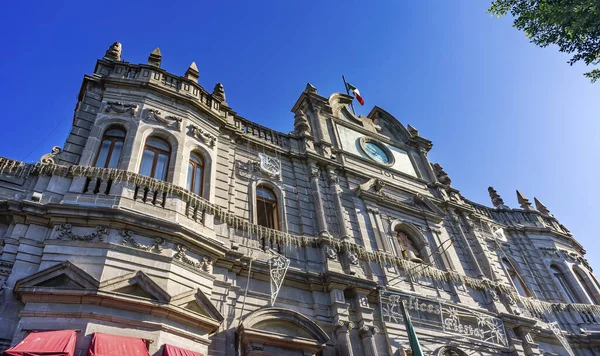 Major Shopping Street Government Buildings Hotel Zocalo Puebla México — Fotografia de Stock