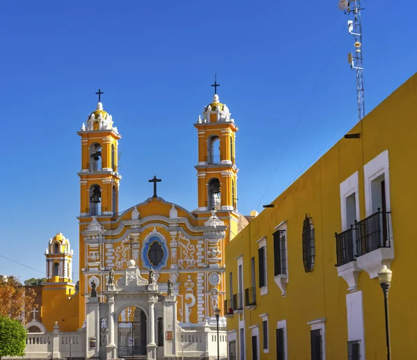 Iglesia Parroquial Santa Cruz Puebla México — Foto de Stock