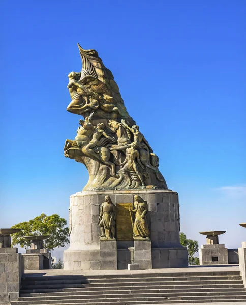 Mayo Cinco Mayo Monumento Victoria Estatua Puebla México —  Fotos de Stock