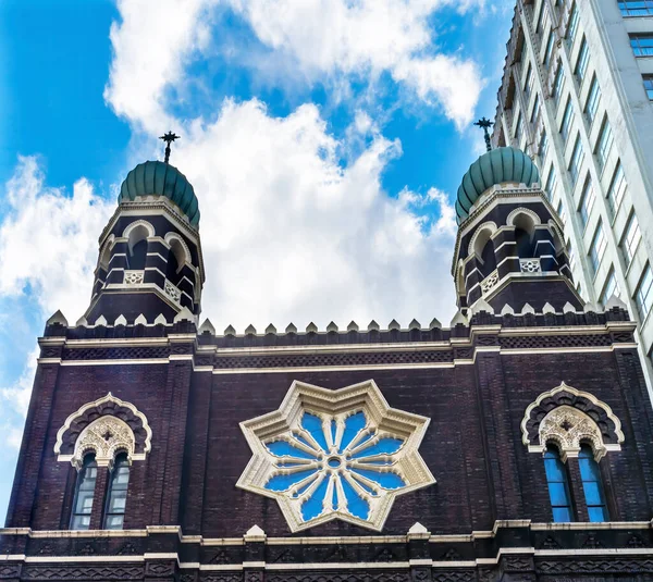 Neposkvrněná Koncepce Jezuitský Kostel Maurský Byzantský Fasáda Spojené Státy New — Stock fotografie