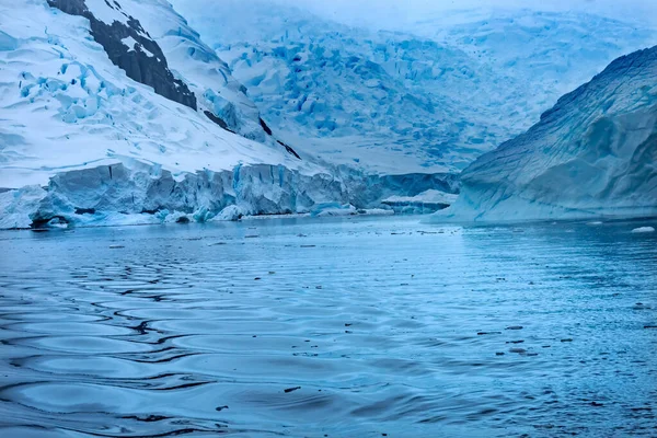 Blue Glacier Snow Mountains Paradise Bay Skintorp Cove Antarktida Ledovcově — Stock fotografie