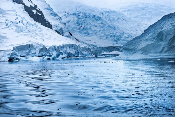 Mavi Buzul Kar Dağları Cennet Körfezi Skintorp Koyu Antarktika Buzul — Stok fotoğraf