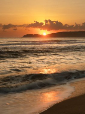 Sabah manzarası turuncu kızdırma
